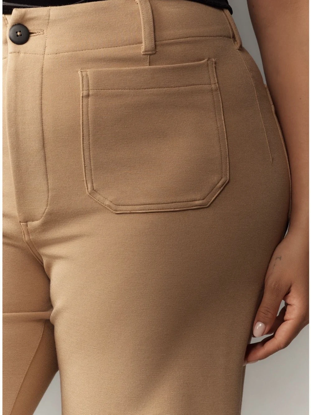 Maeve for Anthropologie Colette Knit High-Rise Wide-Leg Cropped Pant PLUS SIZE - Picture 4 of 11
